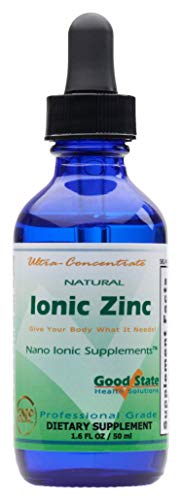 (Glass Bottle) Good State - Liquid Ionic Zinc Ultra Concentrate (10 Drops Equals 15 mg) (100 Servings per Bottle)