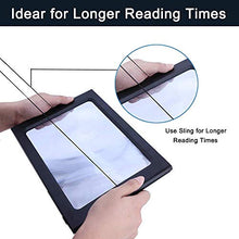 Load image into Gallery viewer, Hands-Free Magnifying Glass Large Full-Page Rectangular 3X Magnifier LED Lighted Illuminated Foldable Desktop Portable for Elder
