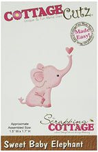 Load image into Gallery viewer, CottageCutz 1.5 by 1.7-Inch Die Cuts, Mini, Sweet Baby Elephant
