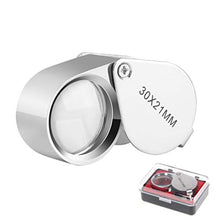 Load image into Gallery viewer, KINGMAS Pocket Jewelry Loupe 30x 21mm Jewelers Eye Magnifying Glass Magnifier
