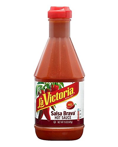 La Victoria Salsa Brava (Squeeze Bottle) - Taco Sauce - Hot - 15 Ounces (6 Pack)