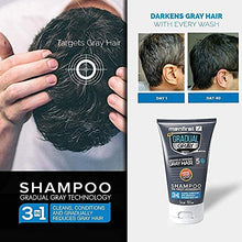 Load image into Gallery viewer, MENFIRST Gradual Gray 3-in-1 Hair Darkening Shampoo and Conditioner for Men, Gradually Reduce Grey and White Hair Color for Natural Looking Results
