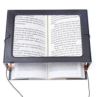 Hands-Free Magnifying Glass Large Full-Page Rectangular 3X Magnifier LED Lighted Illuminated Foldable Desktop Portable for Elder