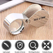 Load image into Gallery viewer, KINGMAS Pocket Jewelry Loupe 30x 21mm Jewelers Eye Magnifying Glass Magnifier
