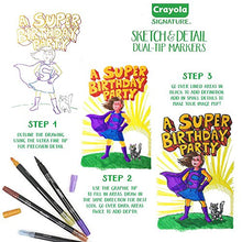 Load image into Gallery viewer, Crayola Sketch &amp; Detail Dual-Tip Markers, 16 Count, Gift
