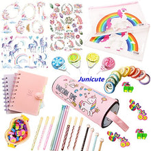 Load image into Gallery viewer, WZ Assorted Unicorn School Supplies Pen Pencil Case Eraser Note Stationery Gift Set (48Pcs)
